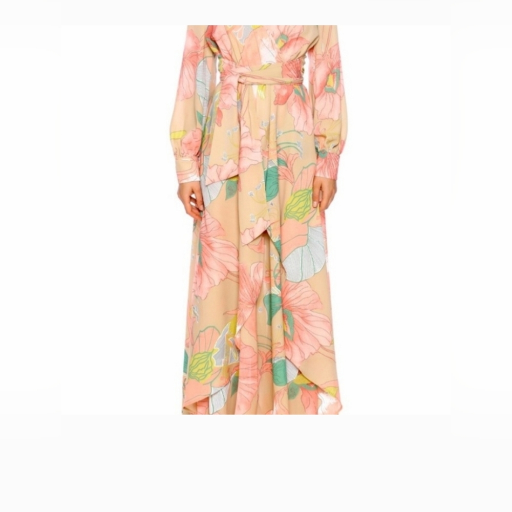 EUC Xtaren chiffon floral maxi dress 2X - Picture 9 of 9